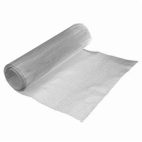 Alu Renngitter,Aluminium Racegitter Streckgitter,Universal Auto Car Grill Mesh Net Aluminiumlegierung Alu Kühlergrill Einsatz Blatt Gitter Körper Stoßstange Rauten Grill,100x33cm,Silber 6 X 12mm