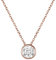 BONNYBIRD® Kristall Kette Rosegold Damen Edelstahl Halskette mit Schwebendem Stein Anhänger Crystal Weiß Frauen Wasserfest Schmuck Vergoldet Goldkette Layering Goldschmuck