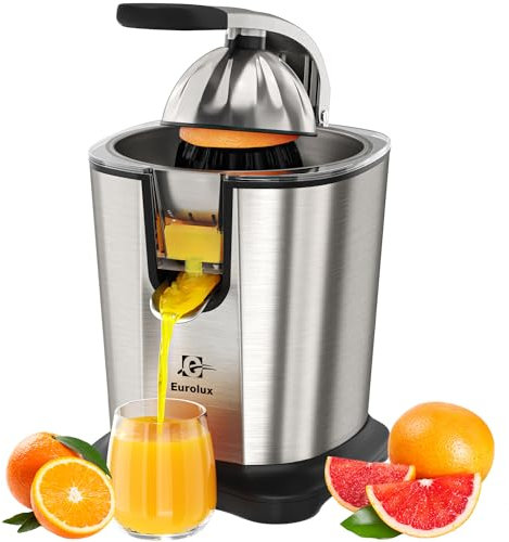 Eurolux Electric Citrus Juicer Power Pro - ELCJ-3000 - with 300 Watts of Power, This is The Most Powerful Juicer, for an Easy Smooth Juicing Experience | with Its New Updated Design