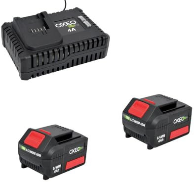 Deux Batteries 4Ah et Un Chargeur Super Rapide Batterie 18V Easy Full - 4A - pour Outils Jardinage Bricolage sans Fil Easy Full
