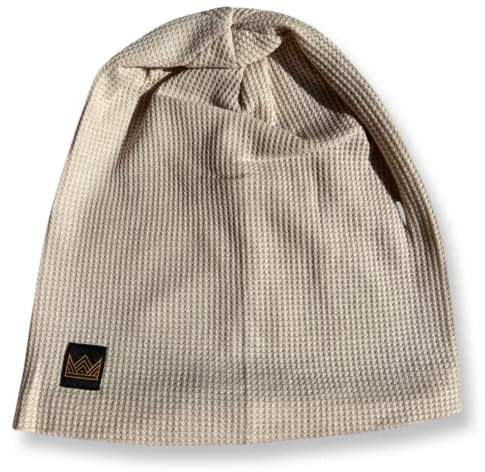 Gracie & Roo EMF Protection Herren/Damen Mütze Beanie, Strahlenschutz, WLAN-Schutz, 100% Silberfutter, schirmt EMF, cremefarben, Einheitsgr��e