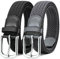MATLAB 2er-Pack Stretchgürtel für Damen & Herren – Elastische Flechtgürtel aus Stoff, Verstellbar & Dehnbar, 3,3 cm breit, Schwarz & Grau, Länge 100 cm