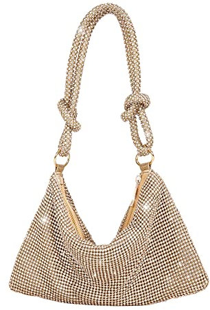 DKIIL NOIYB Rhinestone Crossbody Bag For Women Silver Clutch Bag Evening Handbag Purse Sparkly Rhinestone Purses Diamante Clutch Bag For Party Bridal Night Bag