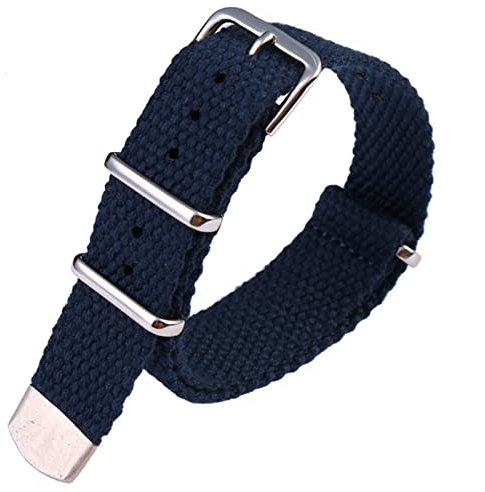 SKM Sport-Leinenuhr mit NATO Herren-Armband-Zubeh?r für R-Olex Water Ghost Seiko No. 5 Nylon-Armband 20 mm 22 mm (Farbe: Blau, Gr??e: 22 mm)
