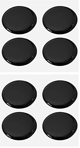 YINETTECH 8 Stück Autotür Schlüsselloch Aufkleber Anti-Rost Schloss Schutzkappe Epoxy Selbstklebend Abdeckung Zubehör 20mm Schwarz