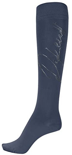 PIKEUR Kniestrumpf mit Strass Schriftzug Collection Herbst/Winter 2022