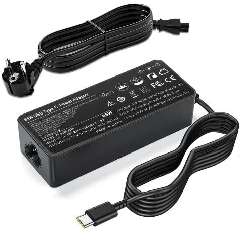 65W Netzteil USB-C - Ladekabel für LG Gram 14 15 16 17 Laptop 14Z90P 14Z90Q 14Z90R 15Z90P 15Z90Q 15Z90R 16T90P 16Z90P 16Z90Q 16Z90R 17Z90Q 17Z90R 17Z90S Type C Laptop Ladegerät