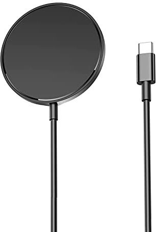 Apple Alimentatore MagSafe Wireless Magnetico,Certificato MFi da 15W Caricabatterie (Aspirazione potente) Wireless Rapido Compatibile con iPhone 14/14 Pro/14 Pro Max/13/12,AirPods Pro 1~3 generazioni