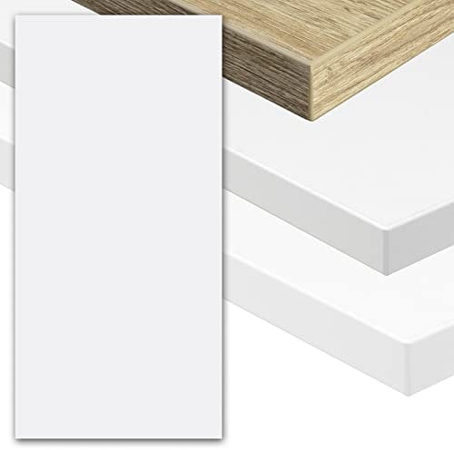 boho office® Schreibtischplatte, Tischplatte – 200 x 80 x 2,5 cm in Lichtgrau mit hoher Kratzfestigkeit, seidenmatt glänzend