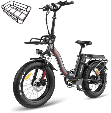 Fafrees F20 MAX [ Offiziell ] E-Bike Herren 20 Zoll 48V 22,5AH Akku Fatbike Ebike Klapprad, E Bike Damen Elektrobike Mountainbike Bremslicht 54N.m, Elektrofahrrad 150kg