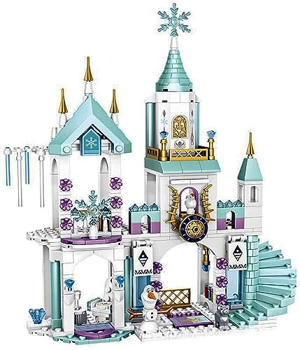 Gefrorenes Spielzeug für Mädchen, Anna ELSA Prinzessin Schloss Bausatz für Kinder Kreatives Geschenk,Spielzeug Gebäude, Landschaft-Schlösser