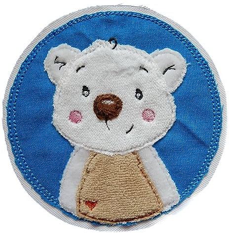 Aufnäher * Patch * Applikation * gestickt * Eisbär * ca. 10,5 cm * PA-ws_0070S