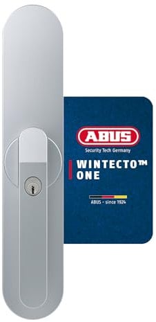 ABUS Trazione per finestra WINTECTO One – Maniglia intelligente per finestre, porta del balcone e del patio – facile da montare senza forare – argento con chiusura uguale (AL0089)