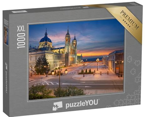 Puzzle 1000 Teile XXL „Santa Maria la Real de La Almudena, Madrid, Spanien“ – aus der Puzzle-Kollektion Madrid