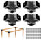 pergola 4x4 4pcs 3 voies