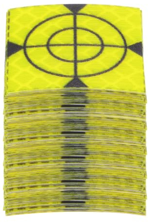 sourcing map 100pcs Survey Reflector Sheets 30x30mm Self-adhesive Reflective Tape Survey Target Mark for Total Stations, Green