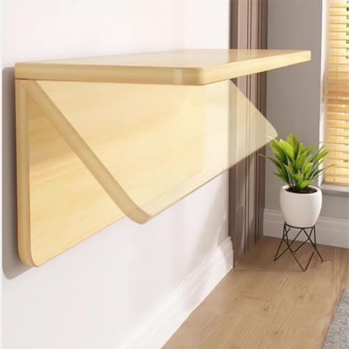 XINGWANGG Klappbarer Wandtisch,Platzsparender Wandschreibtisch Schwimmender Schreibtisch Esstisch Computertisch Küchentisch für kleine Räume zu Hause,mit Schrauben (Holzfarbe,60cm x 50cm)