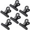 GUOKOFF 12 Pcs Large Bulldog Clips, 63mm Binder Clips, Metal Hinge Clips Binder Paper Clamp for Crafts Photo File Office (Black)