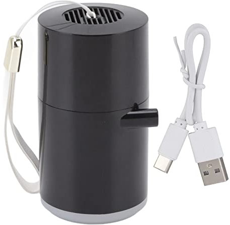 Bomba de vacío eléctrica, Bomba de Aire multifunción USB con 4 Equipos de iluminación, Bomba eléctrica portátil para Acampar al Aire Libre en casa (Negro)