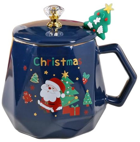JISADER Tazza da Ceramica con Tema Festivo, blu