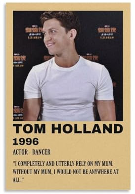 ZBSXLBNG Tom Holland Poster Dekorative Malerei Leinwand Wandkunst Wohnzimmer Poster Schlafzimmer Malerei 12x18inch(30x45cm)