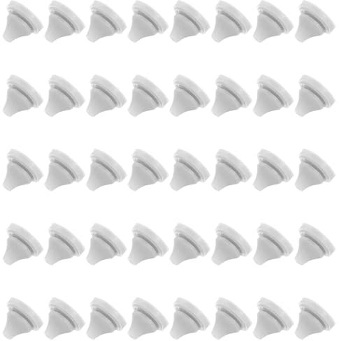 LICQIC 40 Pcs Shower Head Replacement nozzles, Silicone Nozzle Sprinkler Spout Round, Light Grey