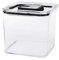 Sallys Vorratsdosen – Transparente, BPA-freie Aufbewahrungsboxen mit luftdichtem Soft-Touch-Silikondeckel. Perfekt für Mehl, Zucker, Müsli & mehr. Robust, spülmaschinengeeignet (1800 ml - Quadratisch)