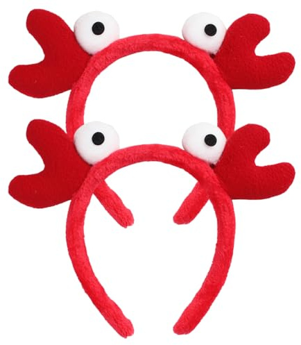 KSBBHDS 2 Stücke Crab Stirnbänder, Niedliche Lustige Stirnbänder, Kreative Haarzubehör, Rollenspielzubehör, Party-Kleidungszubehör.