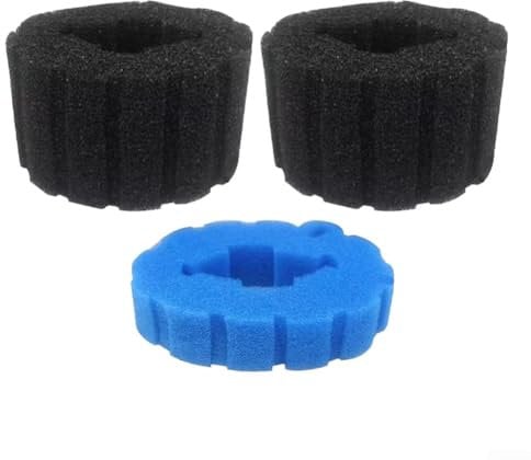 SMZhomeone Pool-Filterschwamm, Ersatzmedien, 152 x 92 mm, 152 x 33 mm, blau-schwarz, Schaumstoff-Set für Schwimmbad-Filtrationssystem zur effektiven Aufnahme von Schmutz