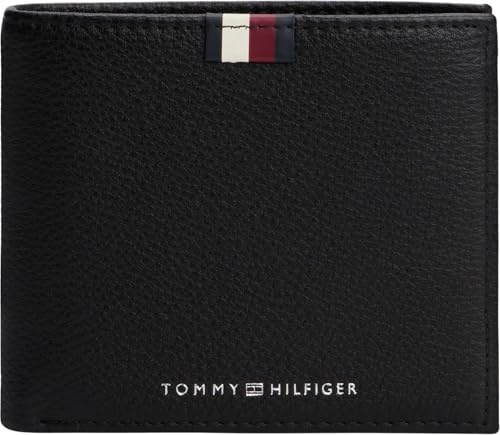 Tommy Hilfiger Herren Geldbeutel Flap and Coin aus Leder, Schwarz (Black), Einheitsgröße