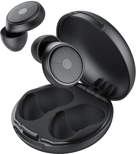 2025 Tappi Orecchie Dormire, Tappi Orecchie Riutilizzabili da 45dB Riduzione del rumore per dormire, Morbidi e Riutilizzabili, Ottimi per Dormire, Viaggiare, Concentrarsi, Concerti (Nero)