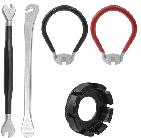 SyiXute 5 Piezas Llave de Radio de Bicicleta de Acero,Ajustador de Radios Bicicleta Universal,Talla 10-15 Universal Ciclismo Llave de Radios para Bicicletas Vehículos Eléctricos