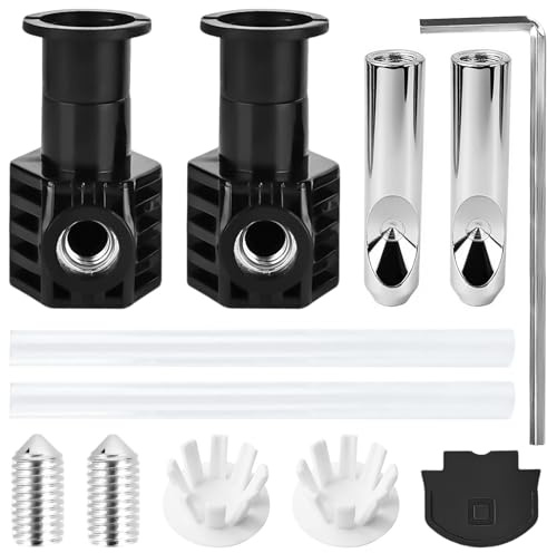 XSHAO® WC Befestigungsset, Universal-Befestigungsschrauben-Set Zubehör für Die Toiletteninstallation Intelligentes Wc Sitz Befestigungsset für Wandhängende Toilette (Schwarz)