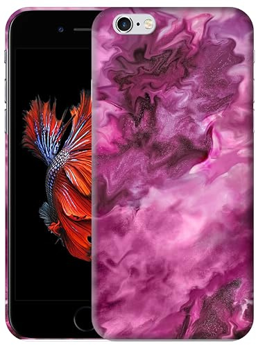GlamCase for iPhone 6 Plus Case/iPhone 6s Plus Case - Marble Pink Abstract Design Printed Cute Slim & Sleek Hard Plastic Protective Designer Back Case/Cover for iPhone 6 Plus / 6s Plus