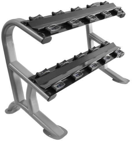 Bad Company Heavy Duty Kurzhantel Ablage-System I Massiver, 2-stufiger Hantelständer für 5 oder 10 Paar Hanteln I BCA-118/-119 (5 Paare)