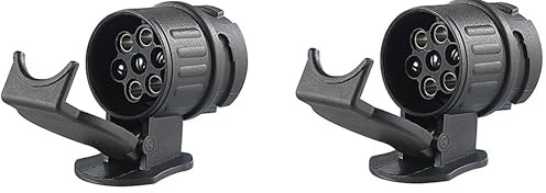 LISSEK 2 x Adapter für PKW und Anhänger 13 Polig auf 7 Polig Anhängerkupplung von 13-Pin Auto auf 7-Pin Anhänger Auto Fahrradträger Transporter Wohnwagen