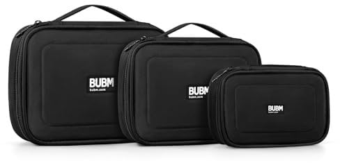 3 x BUBM Mehrfachfunktion Zubehör Speicher tragen Beutel-Kasten USB-Kabel Speicherkarte Netzkabel Akku Aufbewahrungstasche Fall Triple Set große, mittlere und kleine Qualität