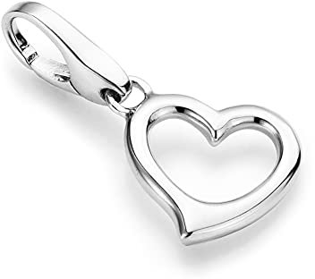 Giorgio Martello Milano Charm Floating Heart, Silber 925 Silber, Onesize 925 Sterling Silber