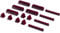 Gedotec Assortiment de Porte-Couvertse | Pour 70 couverts | 1 Pièce - Porte-couverts en feutre | ROUGE BOIS | Range-couverts autocollant avec revêtement en feutr | Range-couverts pour tiroirs