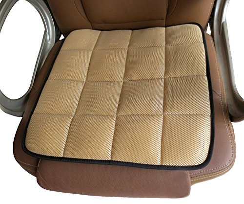 EQLEF Sitzkissen Natürliche Bambusholzkohle Kissen für bürostühle Auto Sitzkissen Anti-Skid Kissen (Beige)