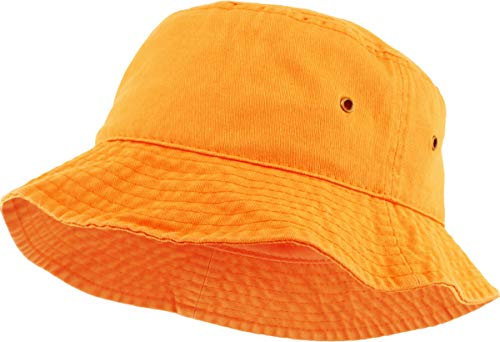 KBETHOS Unisex Eimermütze 100 % gewaschene Baumwolle Sommer Outdoor Cap, Herren, (Solid) Orange, Large/X-Large