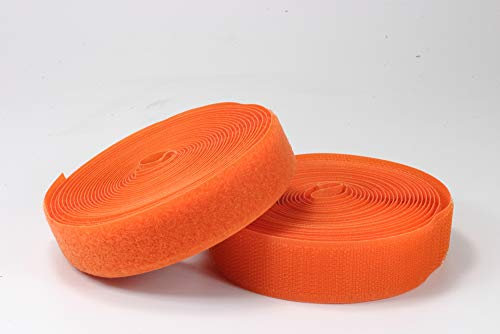 ggm 5m Farbiges Klettband zum Aufnähen (Haken und Flausch) orange