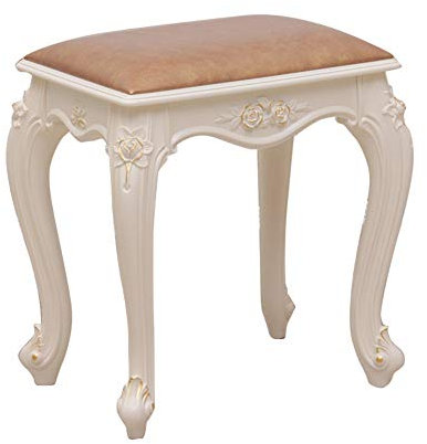 YNAYG Schminkhocker,Barock-Ankleidehocker Piano Hocker, quadratische Schuhbank aus Ölwachsleder, für Ankleidezimmer/Wohnzimmer/Schlafzimmer/Restaurant