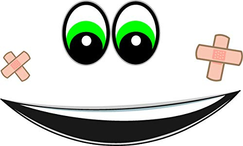 Augen Aufkleber für Saugroboter, Mähroboter Wischroboter Thermomix Sticker Set Roboter (Mund, Pflaster Augen Grün)