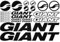 myrockshirt GiantBike Sponsorset Aufkleber Sticker 30cm Aufkleber Autoaufkleber Sticker Decal ohne Hintergrund UV&Waschanlagenfest
