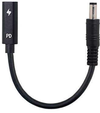 cablecc Typ C USB-C Buchse Eingang zu DC 5.52.1mm Power PD Ladekabel passend für Laptop 18-20V