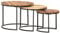 Tidyard 3er Set Couchtisch Satztische Satztisch-Set Beistelltisch in verschiedenen Größen aus massivem Akazienholz,Wohnzimmertisch Tischset Tisch Runder Seitentisch Sofatisch Kaffeetisch Tisch-Set