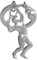 METALMORPHOSE - Porte-clés Métal 3D Tennisman - Cadeau Jeux Olympiques - Pour les Passionnés de Tennis, Sport - MTM283-01