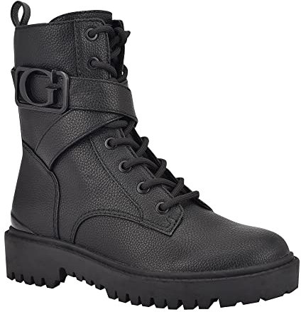 GUESS Women's Gworana Combat Boot, Nero , 38 EU