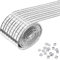 EXCEART Silver Mosaic Wall Stickers Roll Self Adhesive Wall Tiles Peel and Stick Tile Backsplash Decorative DIY Mosaic Tiles Decal for Home Kitchen Bathroom Living Room